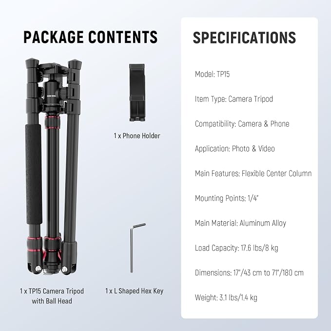 NEEWER Basics Camera Tripod Monopod - Image 9