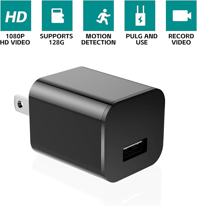 DUVIX Mini Camera with 64G Card 1080P Small Security Camera Charger with Motion - Image 2