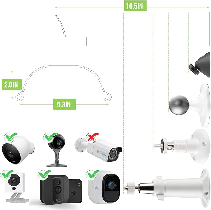 2 Pack Universal Sun Rain Shade Camera Cover Shield, Protective Roof - Image 4