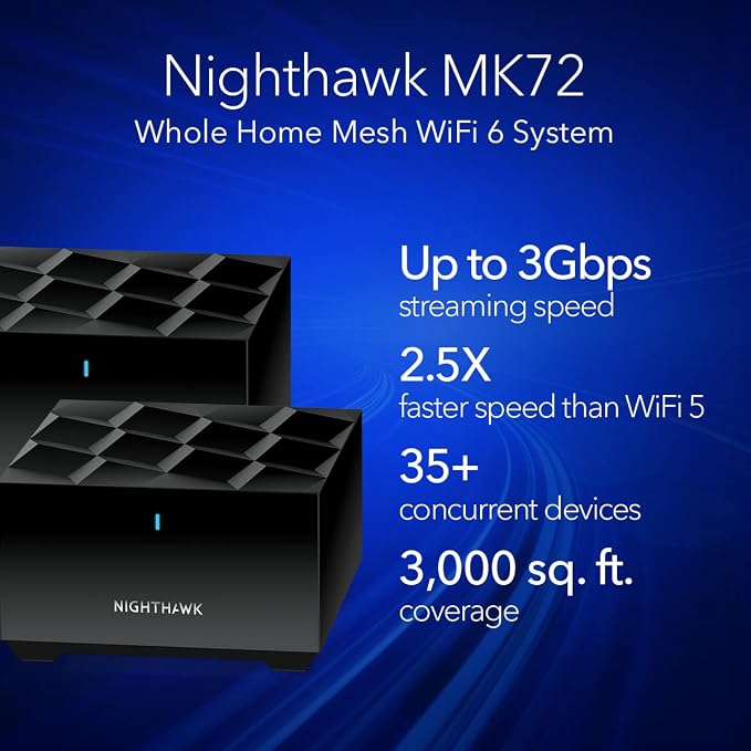 NETGEAR Nighthawk Advanced Whole Home Mesh Dual Band WiFi 6 System– AX3000 - Image 2