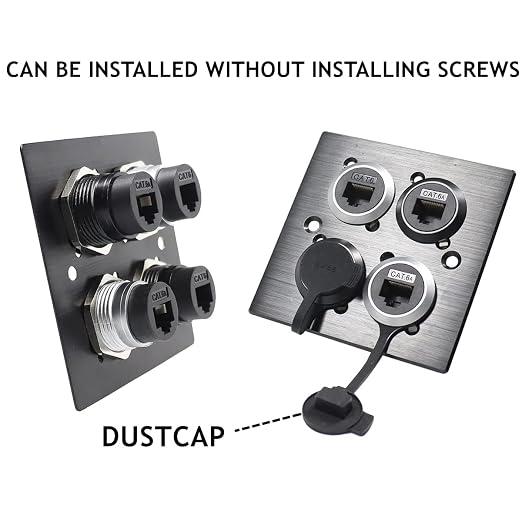 PENGLIN 2Pack RJ45 Panel Mount Coupler, Ethernet LAN Pass Through Connector - Image 3