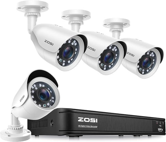 ZOSI H.265+ Full 1080p Home Security Camera System Outdoor Indoor, 5MP-Lite by ZOSI