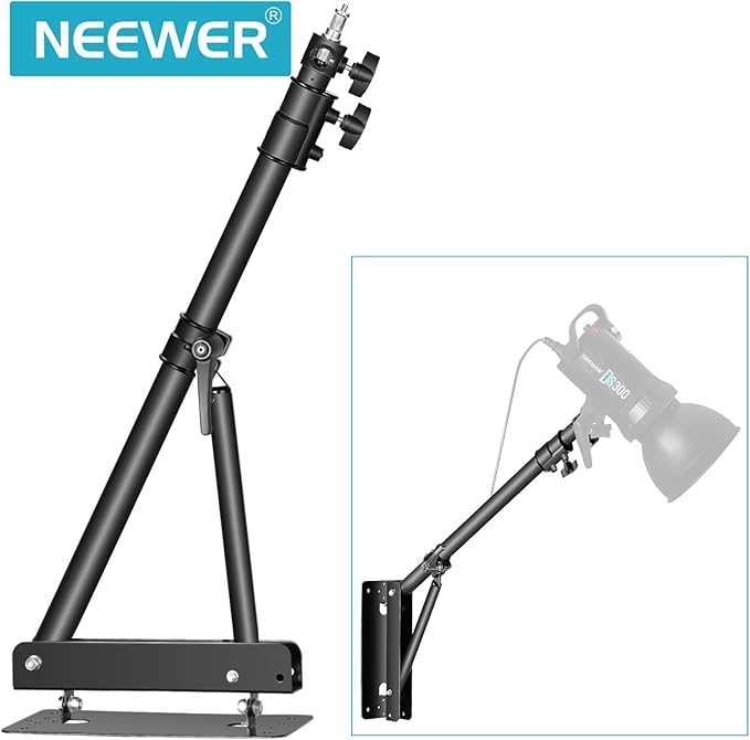 Neewer Triangle Wall Mount Arm for Photography Studio Strobe Monolight - Image 2