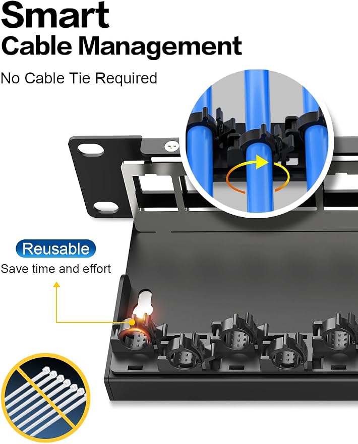 12 Port Blank Keystone Patch Panel - Image 2