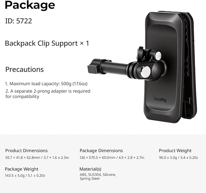 SMALLRIG Magnetic Backpack Strap Clip Mount - Image 8