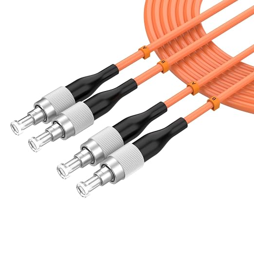 FC/UPC to FC/UPC Fiber Patch Cable, 2M/6.5FT OM1 Multimode Duplex 62.5/125µm by lidkew