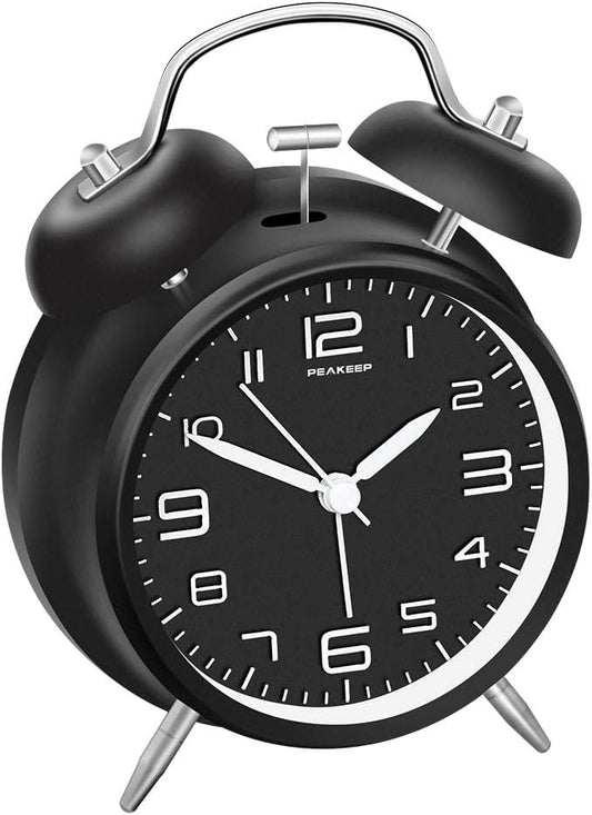 Peakeep 4 Inches Twin Bell Loud Alarm Clock by PEAKEEP