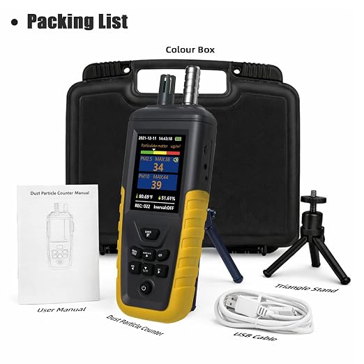 Dust Particle Counter, High Sensitivity 3-Channel PM0.3/2.5/10 um Air Quality - Image 7