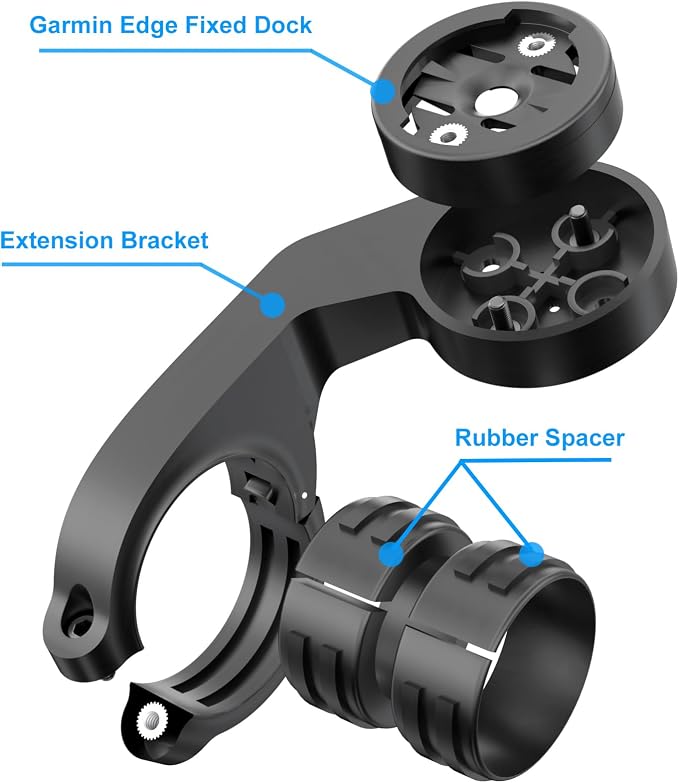 Flush Out-Front Bike Mount for Garmin Edge GPS Computer, IIISOGNO Extended - Image 2
