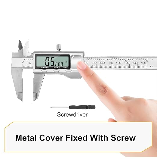 Digital Caliper, Sangabery 6 inch Stainless Steel Caliper Measuring Tool - Image 3