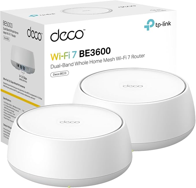 TP-Link Deco 7 BE23 Dual-Band BE3600 WiFi 7 Mesh Wi-Fi System | 4-Stream 3.6 by TP-Link