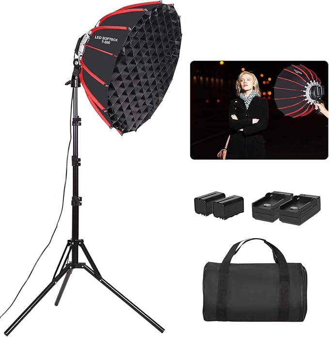 21in/55cm 60W Handheld LED Softbox Light by XPAISYQC