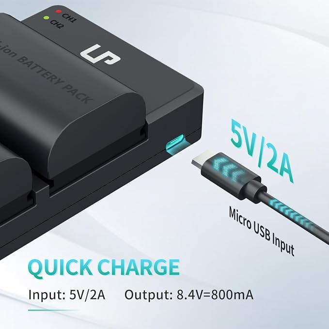 LP LP-E6 E6N Battery Charger Pack, 5D Mark II, 6D Mark II, 7D Mark II, XC10 - Image 6