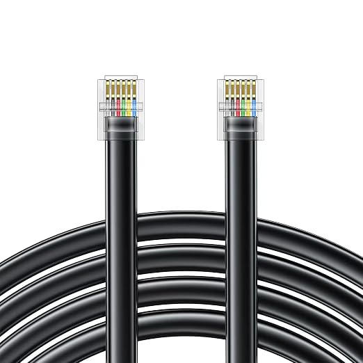 RJ12 Cable Phone Cord RJ12 6P6C Male to Male Straight Wired - Image 5