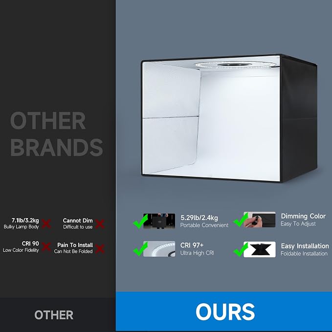 Photo Studio Box, 50cmx40cmx40cm Folding Lightbox - Image 4
