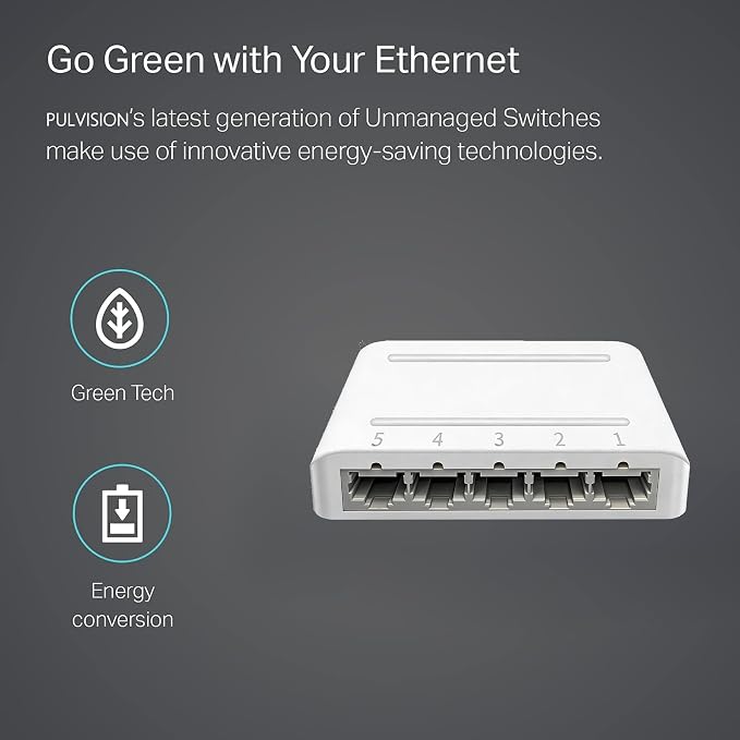 5 Port 10/100Mbps Fast Ethernet Switch Type-C 5V Powered Desktop Network Hub - Image 9