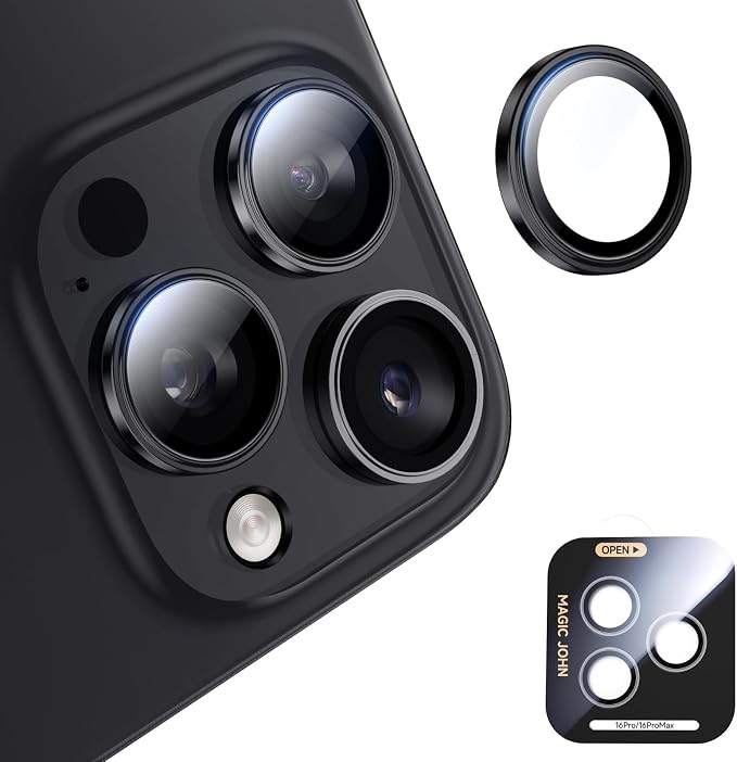 MAGIC JOHN for iPhone 16 Pro Max/16 Pro Camera Lens Protector 9H Aerospace by MAGICJOHN