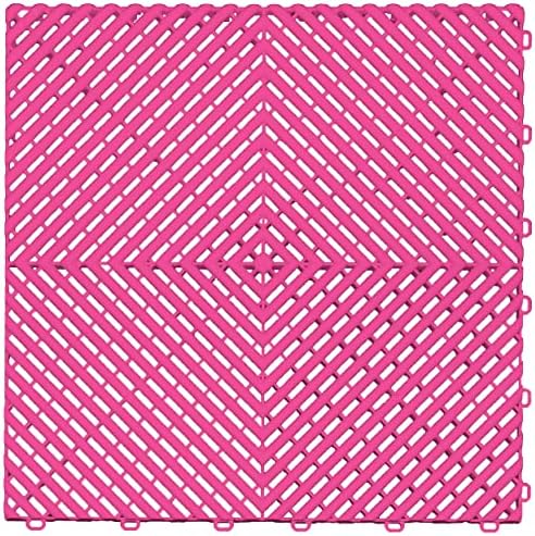 Swisstrax Ribtrax PRO Garage Floor Tiles, Carnival Pink by Swisstrax