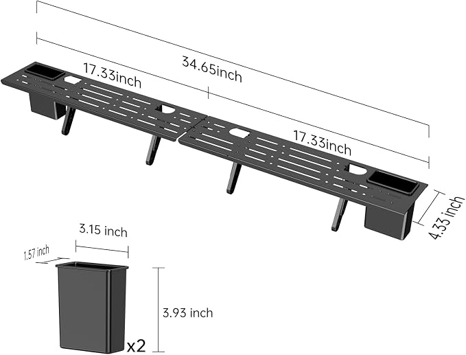CABTE Adjustable Steel TV Top Shelf, Floating TV Stand, Universal Monitor Shelf - Image 2
