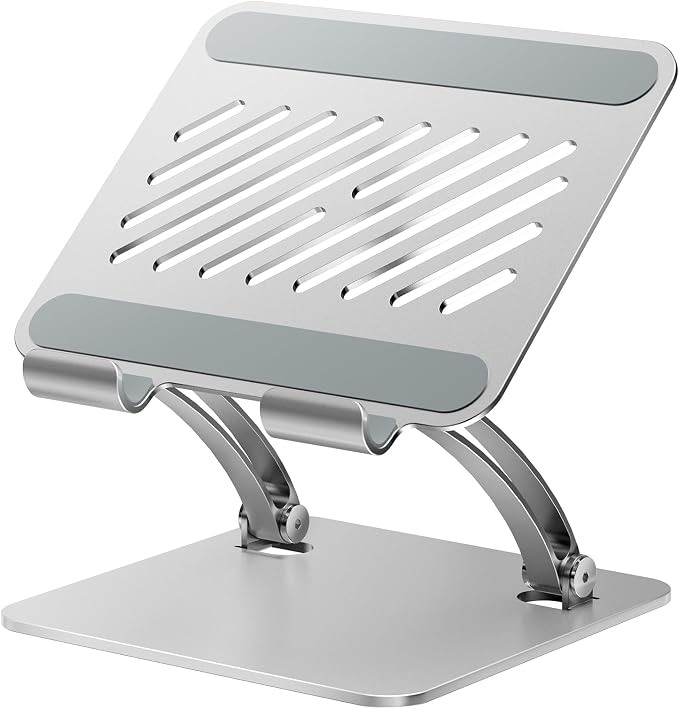 tounee Tablet Holder Stand, Dual Rod Adjustable Aluminum Desktop Stand by tounee