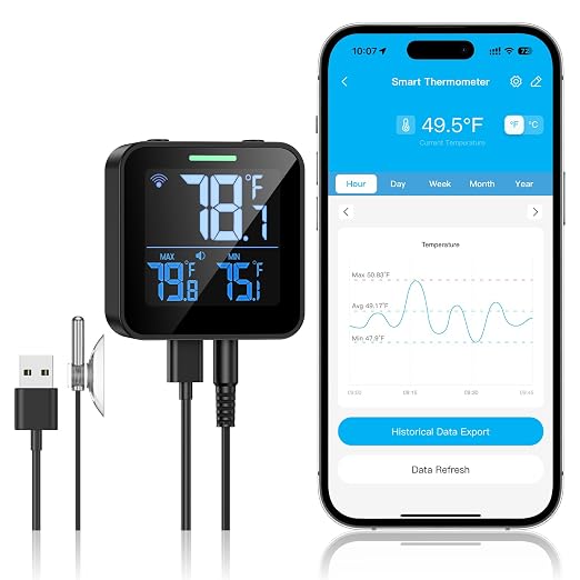 Nutelo Upgraded Refrigerator Thermometer by Nuleto