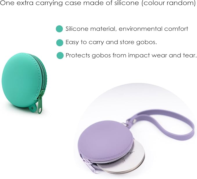 16Pcs Round Gobos Kit for Optical Snoot, 66mm/2.6in Metal Plate Patterns for - Image 7