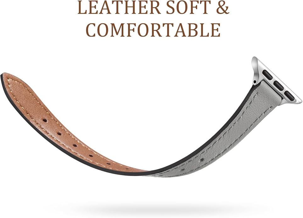Charlam Slim Leather Band Compatible - Image 3