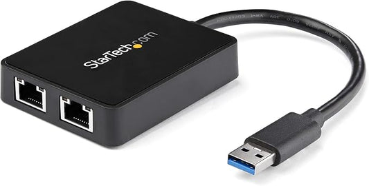 StarTech.com USB 3.0 to Dual Port Gigabit Ethernet Adapter NIC by StarTech
