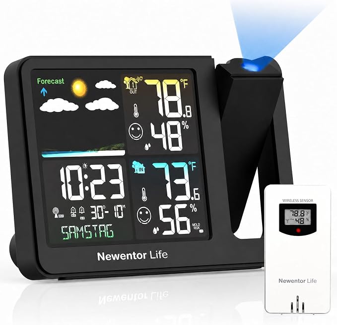 Newentor Projection Alarm Clock, Projection Clock by Newentor