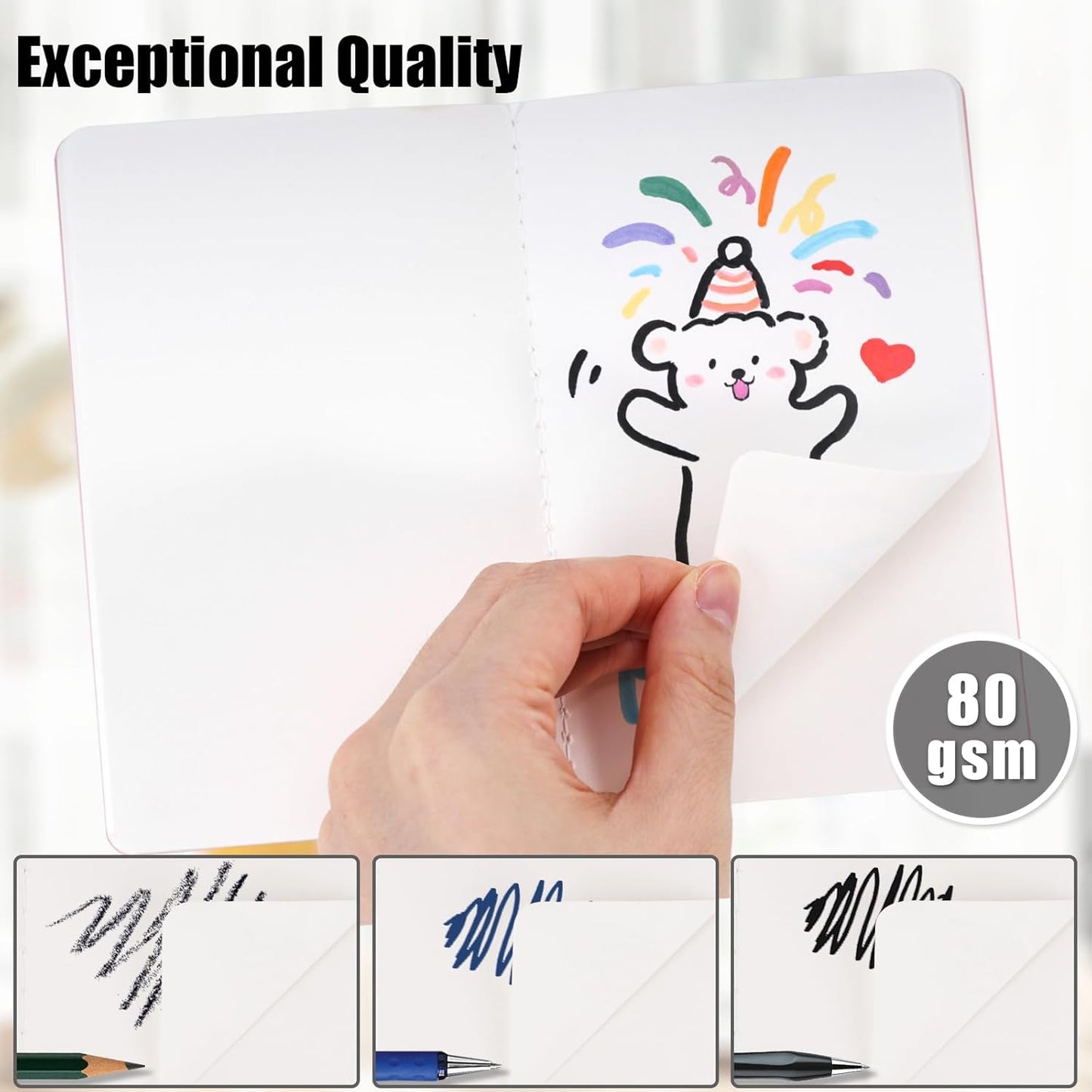 Koogel 40PCS Pocket Notebooks, Mini Blank Notebooks 3.5 x 5.5 Inch Notepads Journals 20 Colors for Students Traveler School Supplies Office