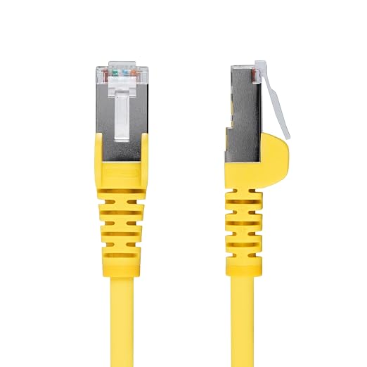 StarTech.com 6in Yellow CAT6a Ethernet Cable, Snagless RJ45, 100W PoE++ - Image 2