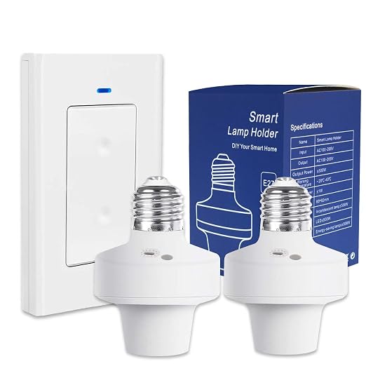 QIACHIP Remote Control Light Socket E26 E27 Bulb Socket Adapter, ZigBee Smart by QIACHIP