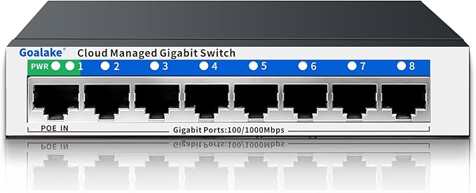 8 Port Gigabit Switch, Easy Smart Managed Ethernet Switch, Network Hub by Goalake