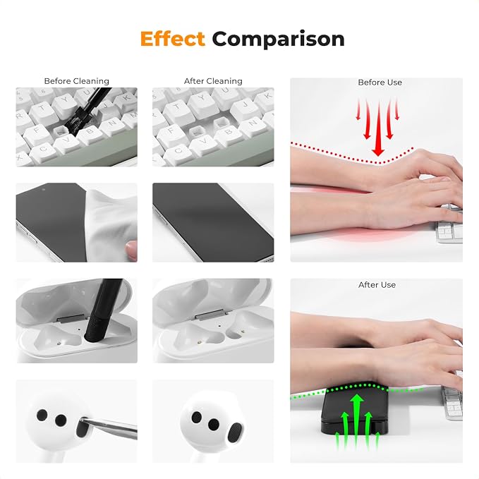 K&F Concept Multi Functional Keyboard Cleaning Kit · Keyboard Arm Wrist Rest - Image 9