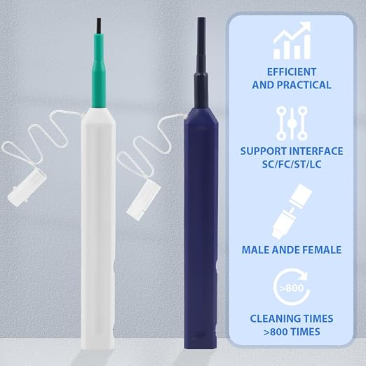 2pcs Fiber Optic Cleaner, Fiber Optic Connectors Cleaning Pen Over 800 Times - Image 7