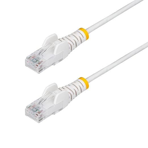 StarTech.com 25ft White Slim CAT6 Ethernet Cable, Snagless RJ45, 28AWG Bare by StarTech