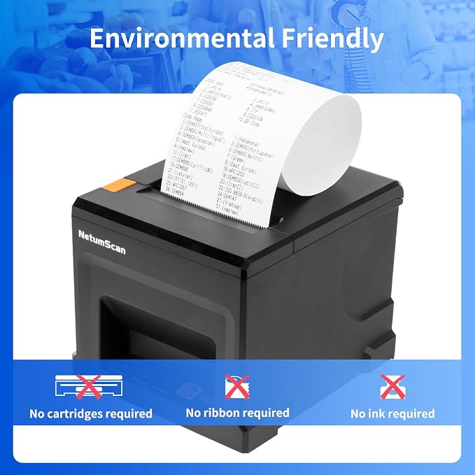 NetumScan 80mm POS Receipt Printer 300mm/s USB Thermal Receipt Printer - Image 5
