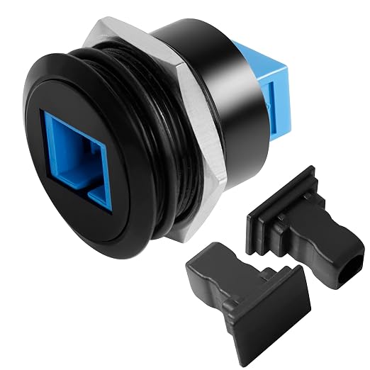 QIANRENON SC Fiber Optic Female to Female Threaded Fixed Mount Adapter by QIANRENON