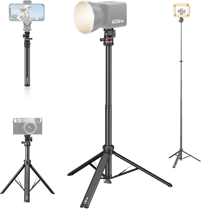 ULANZI MT-80 Aluminum Tripod Stand, 7FT Extendable Camera Phone Tripod by ulanzi