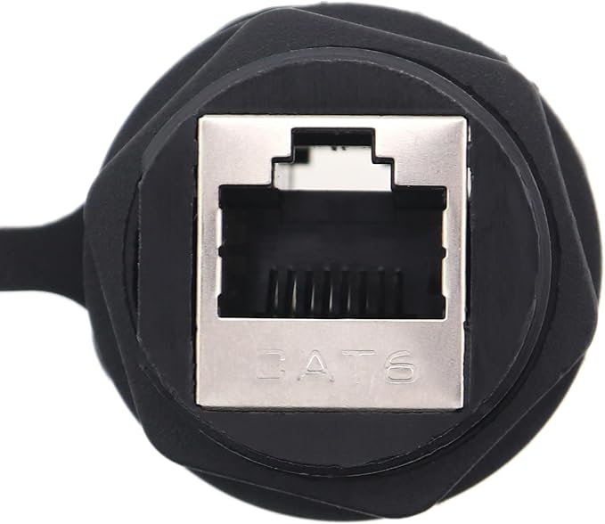 Panel Mount Shielded RJ45 Waterproof IP68 Cable Connector Panel Mount Coupler - Image 3