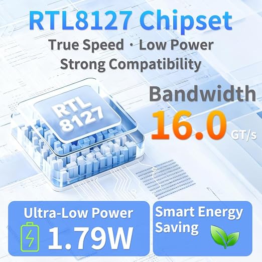 IO CREST Single Port 10 Gigabit Ethernet PCI-e x1 Network Card RTL8127 Chipset - Image 7