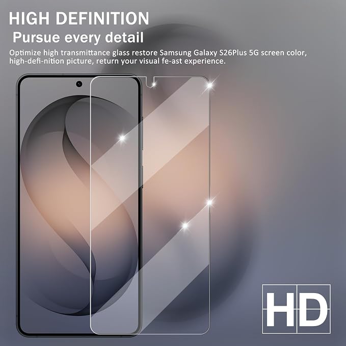 Galaxy S26 Plus Screen Protector + Camera Lens Protector, Full Coverage - Image 6