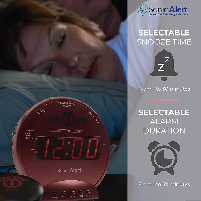 Sonic Alert Sonic Bomb Dual Alarm Clock - Image 5