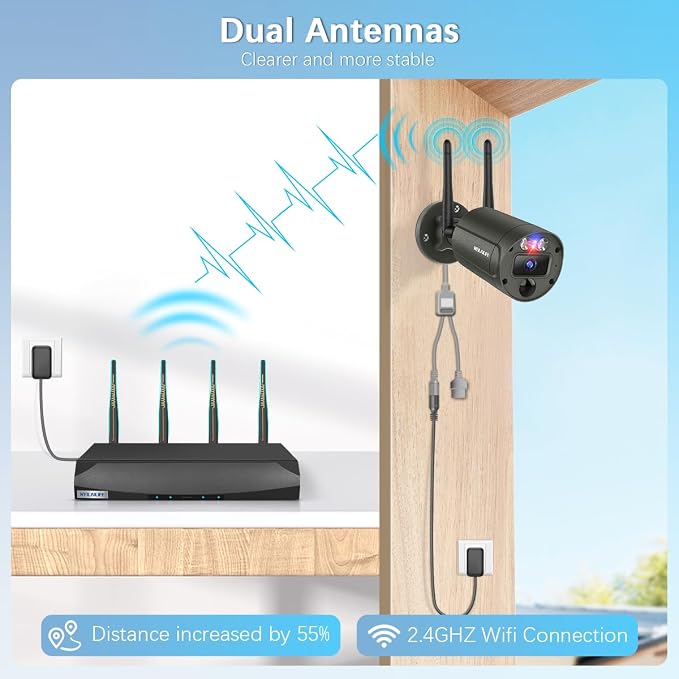 【130° Wide Angle & 90 Days Storage】 Outdoor Wireless Security Camera System - Image 7