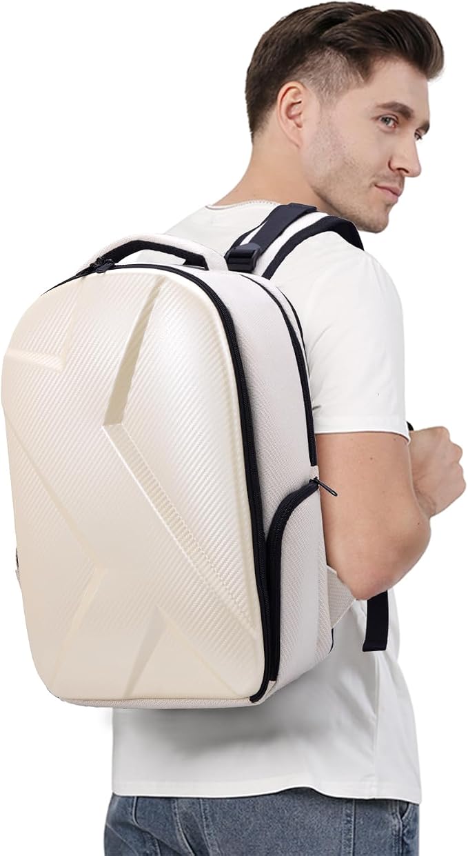 Camera Backpack Hard Shell Imitation Carbon Fiber DSLR, Waterproof Shockproof - Image 2