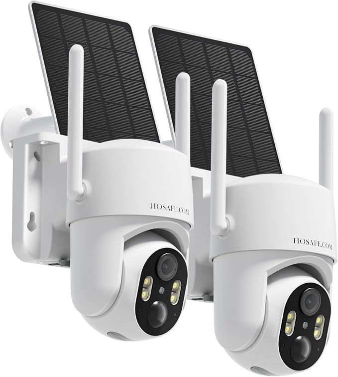 HOSAFE.COM Outdoor Security Camera Wireless, Free Cloud Storage, 360° PTZ by HOSAFE