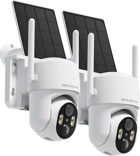 HOSAFE.COM Outdoor Security Camera Wireless, Free Cloud Storage, 360° PTZ by HOSAFE