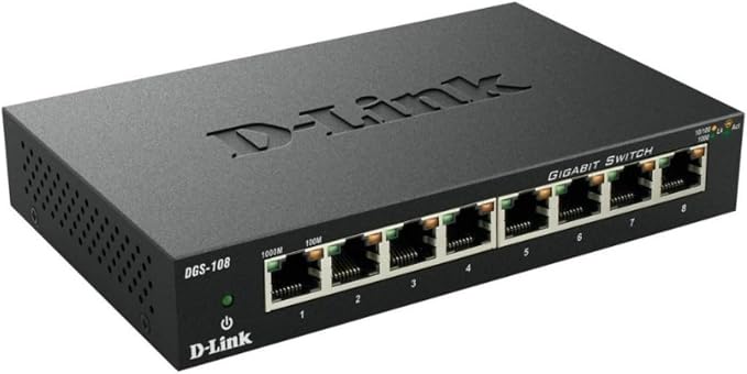 D-Link DGS-108, 8 Port Gigabit Ethernet Switch Unmanaged, Network Splitter - Image 5