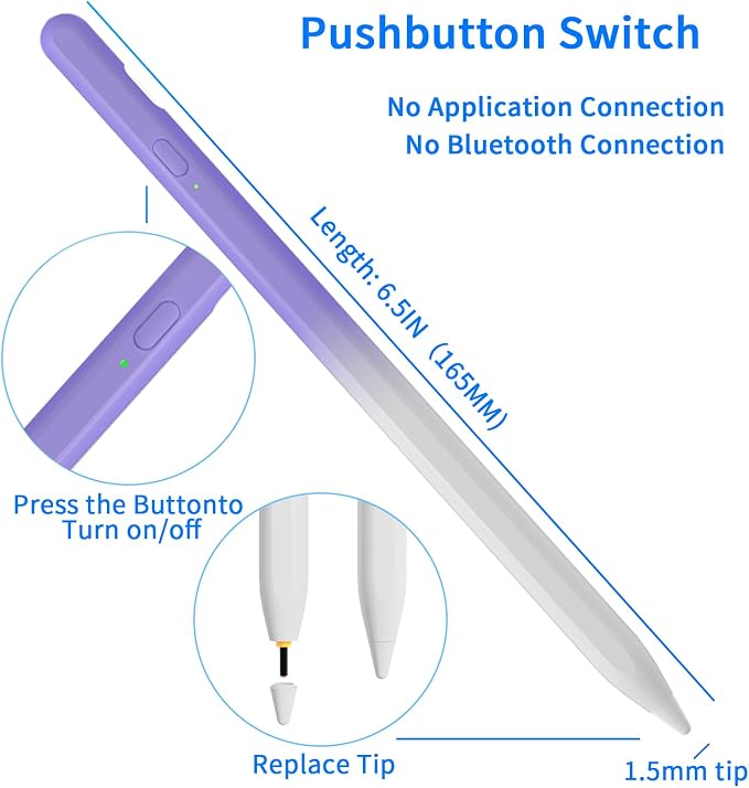 Stylus Pens for Touch Screens, Universal Fine Point iPad Pencil - Image 3