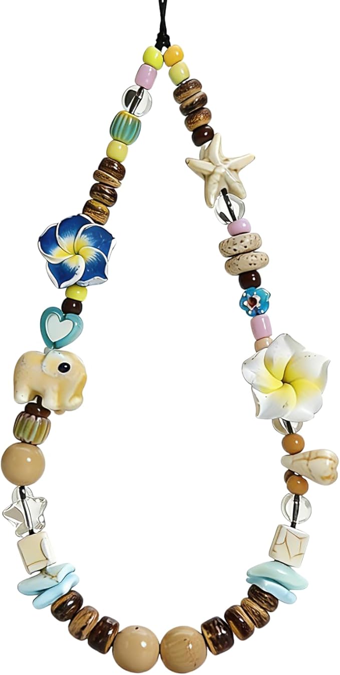 Cute Beaded Camera Wrist Strap for Phone, Digital Camera Charm Lanyard by CasaPopz